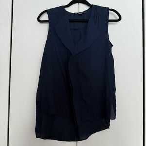 Make an offer! Atmosphere H&M Navy Sleeves Top with Ruffle Size 8